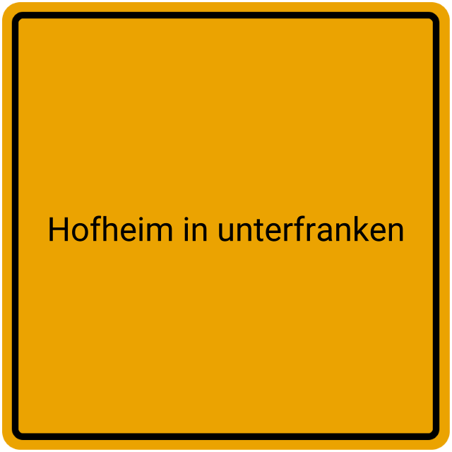 Meldebestätigung Hofheim in Unterfranken